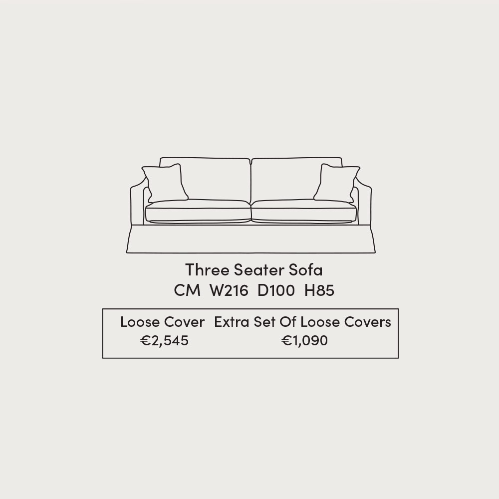 Hannah 3 Seater Sofa Dimensions