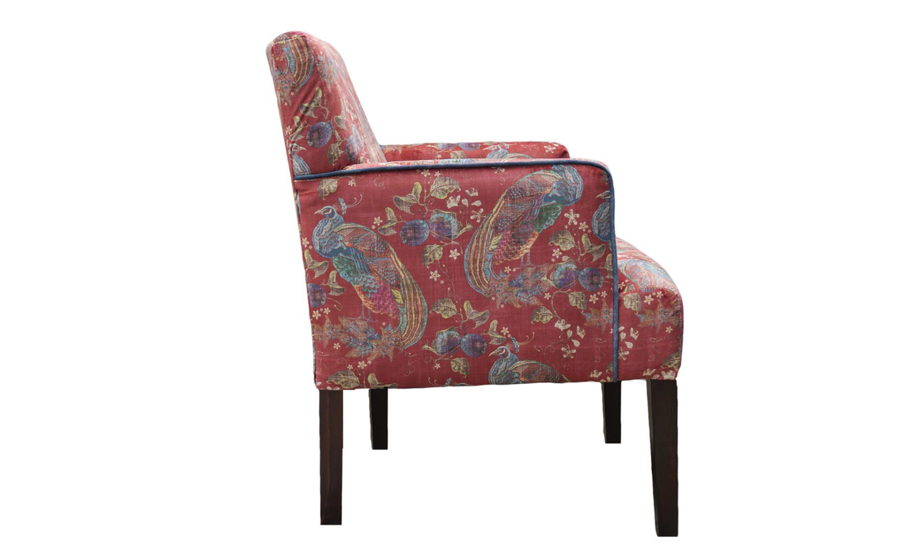 Lisa Chair in Peacock Cranberry, Platinum Collection Fabric - 405860