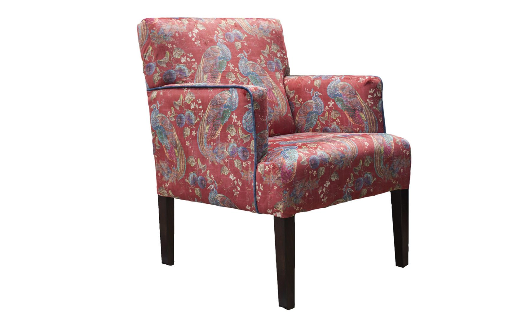 Lisa Chair in Peacock Cranberry, Platinum Collection Fabric - 405860