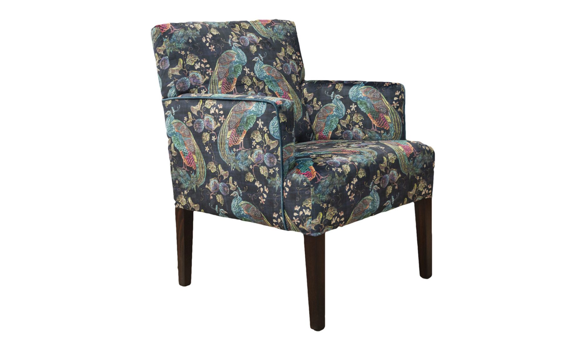 Lisa Chair in Peacock Navy, Platinum Collection Fabric - 405860