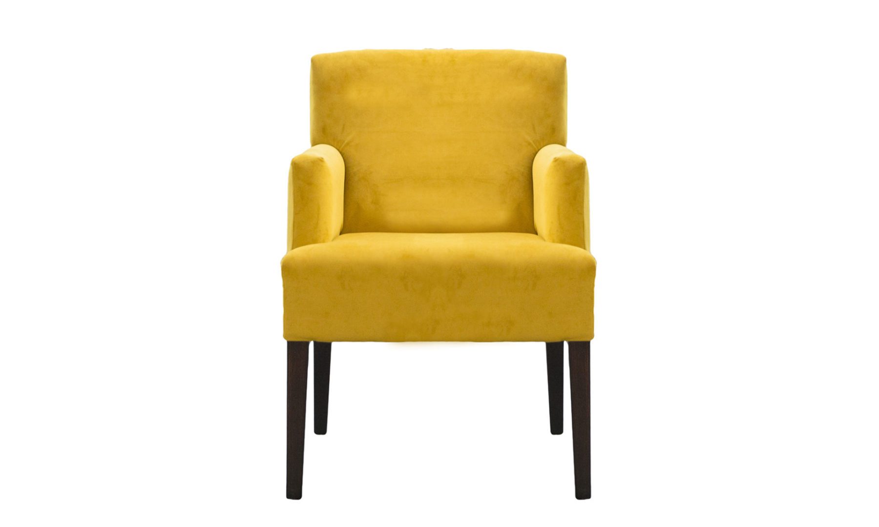 Lisa Chair in Plush Turmeric, Silver Collection Fabric