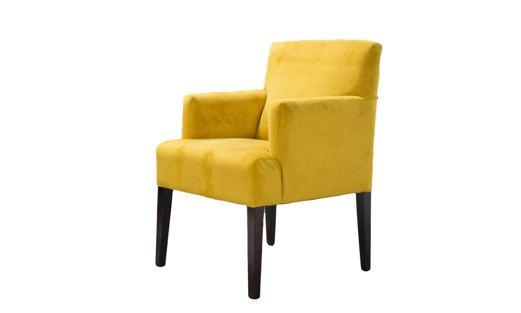 Lisa Chair in Plush Turmeric, Silver Collection Fabric