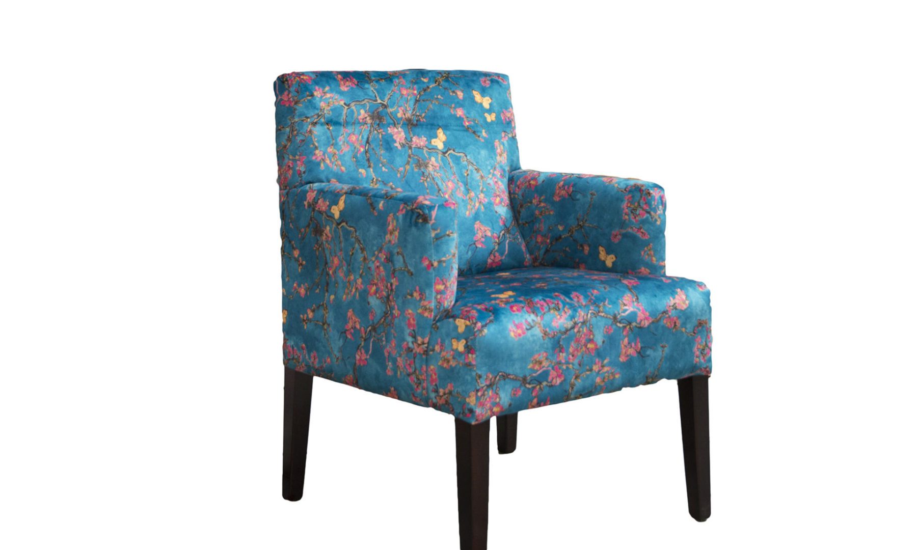 Lisa Chair in Trussardi print, Gold Collection Fabric