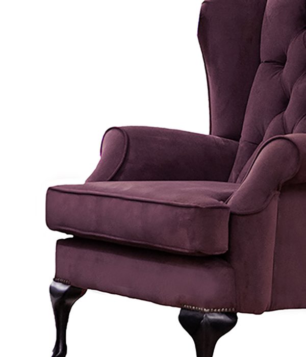 Queen-Anne-Chair-Deep-Button-BackPlush-Brinjal-