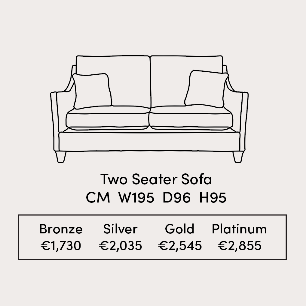 Iris 2 Seater Sofa Specification