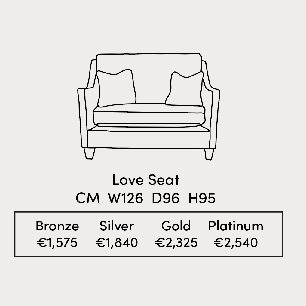 Iris Love Seat Sofa Specification