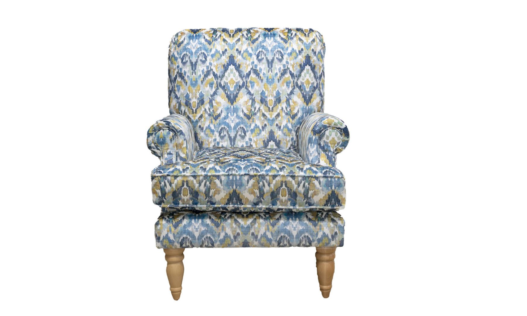 Cleary Chair in Monet Winter, Platinum Collection Fabric