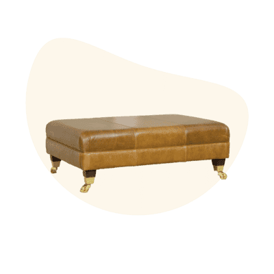 Leather Ottoman Footstool