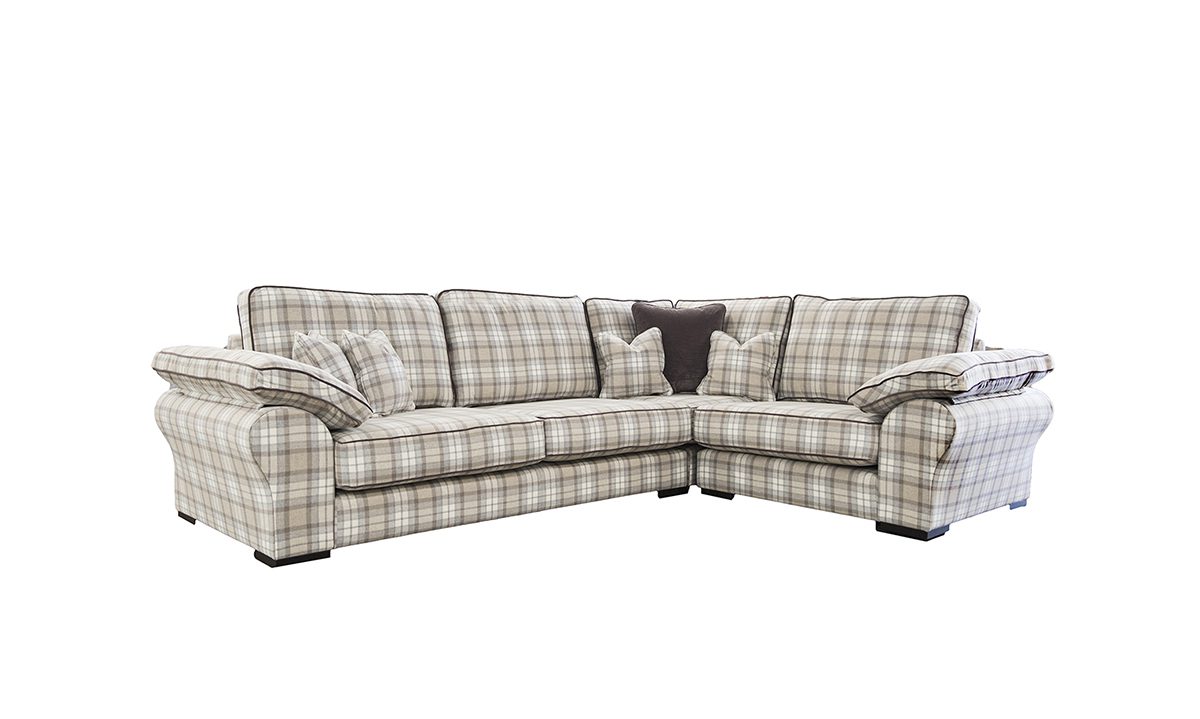 Atlas Corner Sofa in Country Plaid Earth 