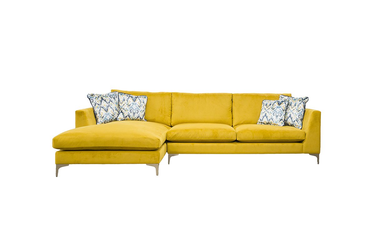 Baltimore 3 Seater Longer Sofa in Plush Turmeric 