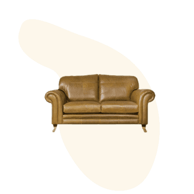 Leather Louis 2 Seater Sofa
