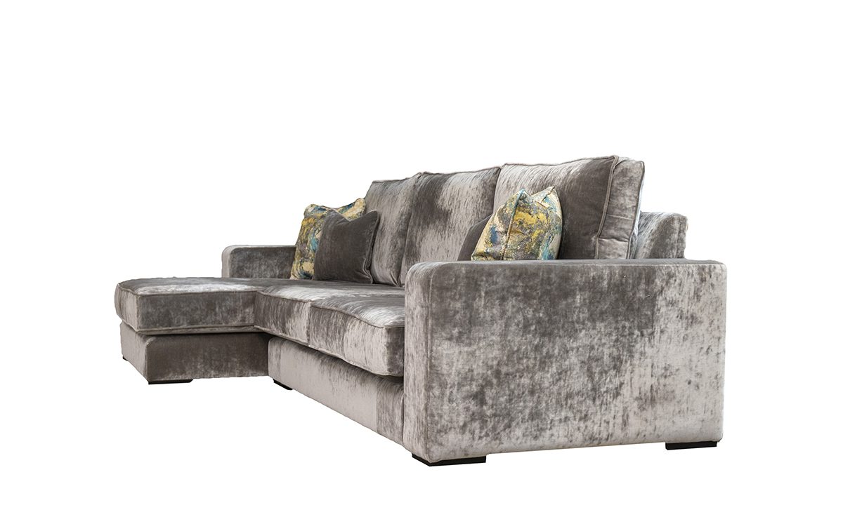 Antonio 3 Seater Lounger in Boulder Silver