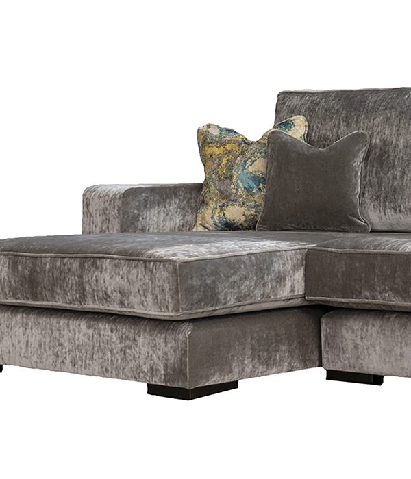 Antonio 3 Seater Lounger in Boulder Silver, Platinium Collection Fabric