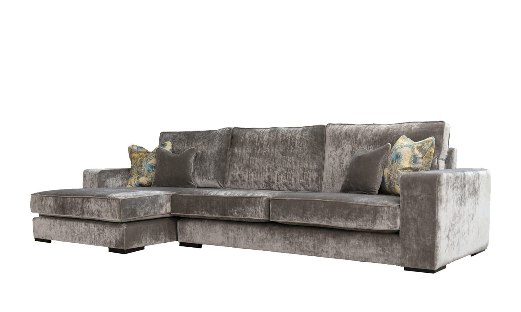 Antonio 3 Seater Lounger in Boulder Silver