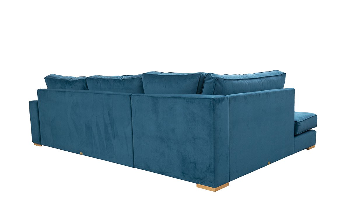 Antonio 3 Seater Chaise Sofa in Plush Mallard - 520395