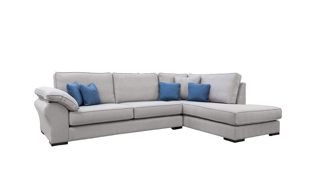 Atlas Chaise Sofa in Aosta Silver