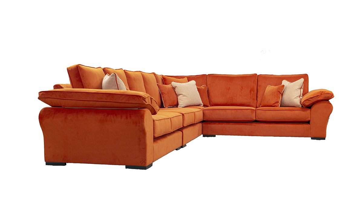 Atlas Corner Sofa in Plush Paprika