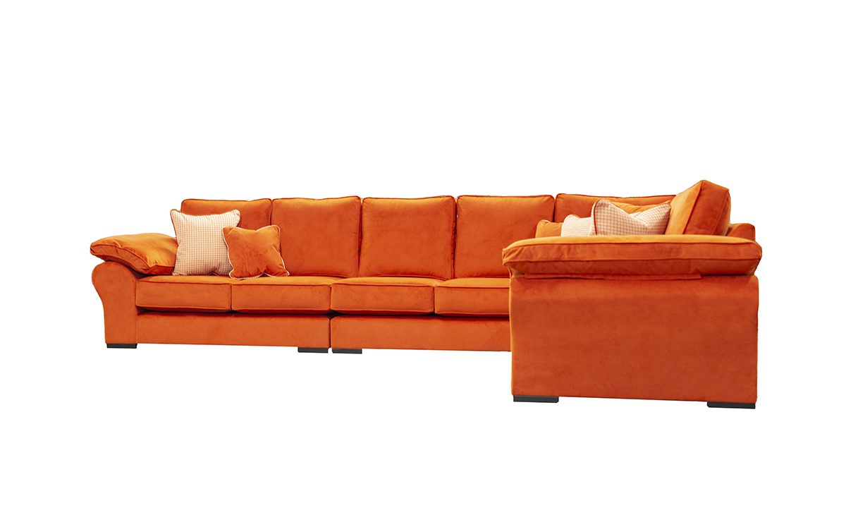 Atlas Corner Sofa in Plush Paprika