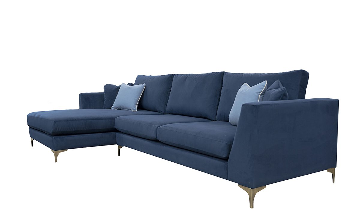 Baltimore 3 Seater Lounger in Plush Indigo 