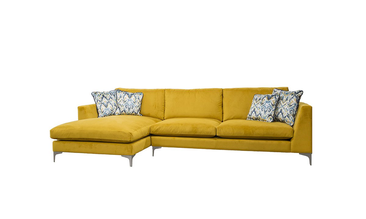 Baltimore 3 Seater Longer Sofa in Plush Turmeric 