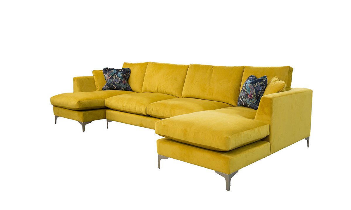 Bespoke Baltimore Longer Sofa in Plush Turmeric 