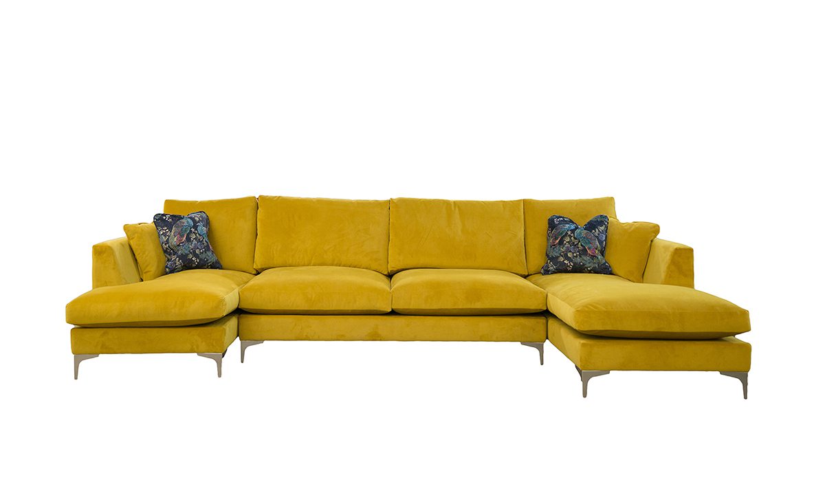 Bespoke Baltimore Longer Sofa in Plush Turmeric 