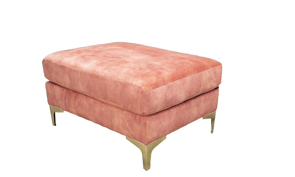 Baltimore Footstool With Storage Plush Indigo
