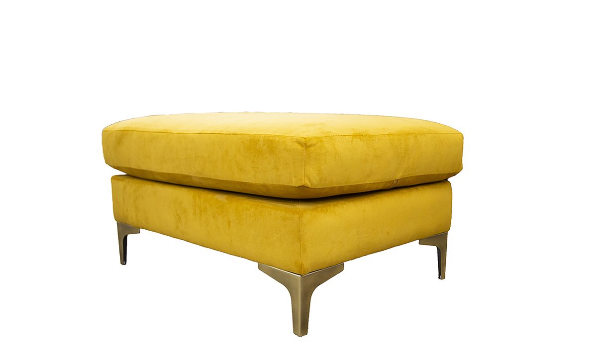 Baltimore Footstool Plush Turmeric