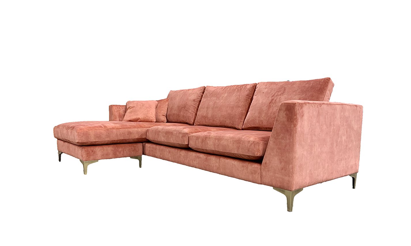 Baltimore 3 Seater Longer Sofa in Lovely Coral