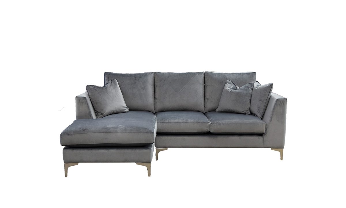 Baltimore 2 Seater Longer Sofa in Plush Nickel
