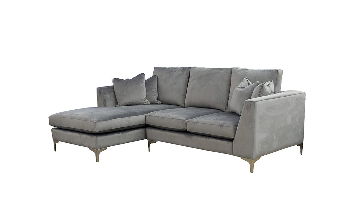 Baltimore 2 Seater Longer Sofa in Plush Nickel