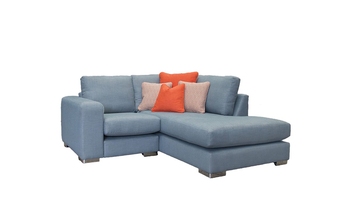 Bespoke Size Colorado Corner Chaise Sofa in Ross Lindale sr16918 Steel