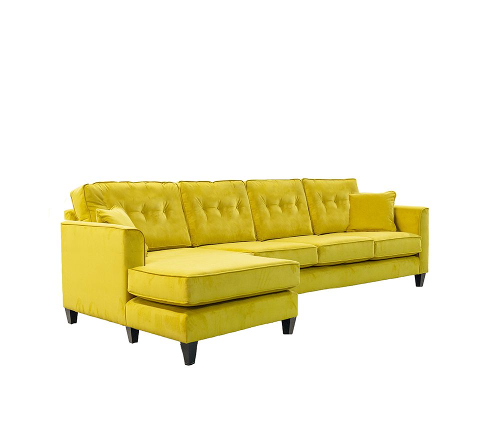 Boland chaise Sofa in Plush Turmeric - 406040 2