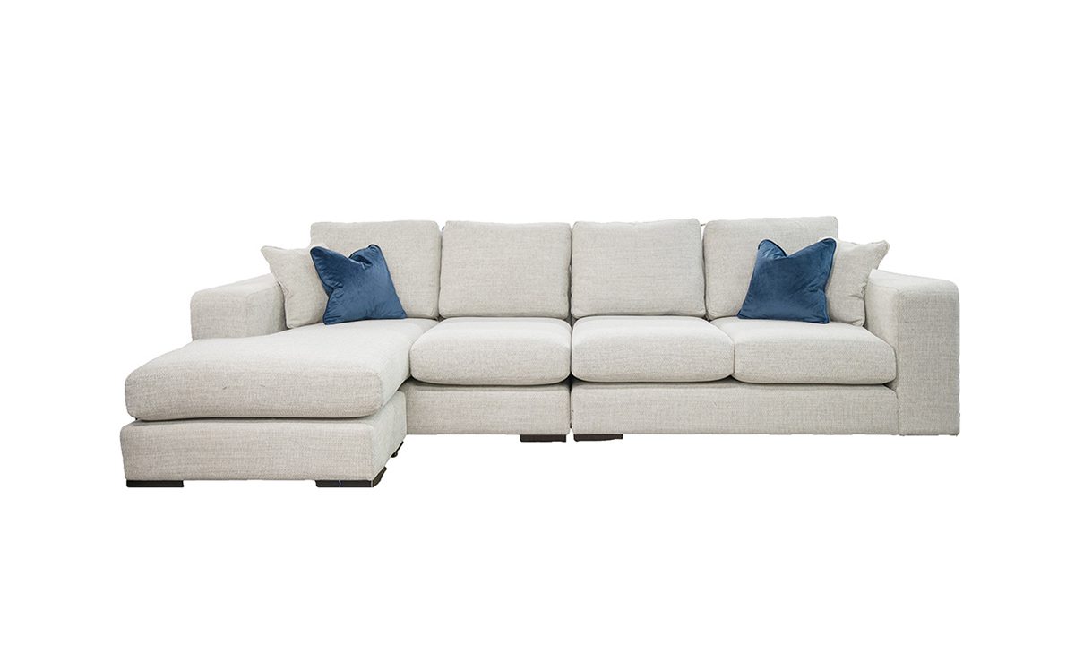 Colorado Chaise End Sofa in Bravo Cream Linen
