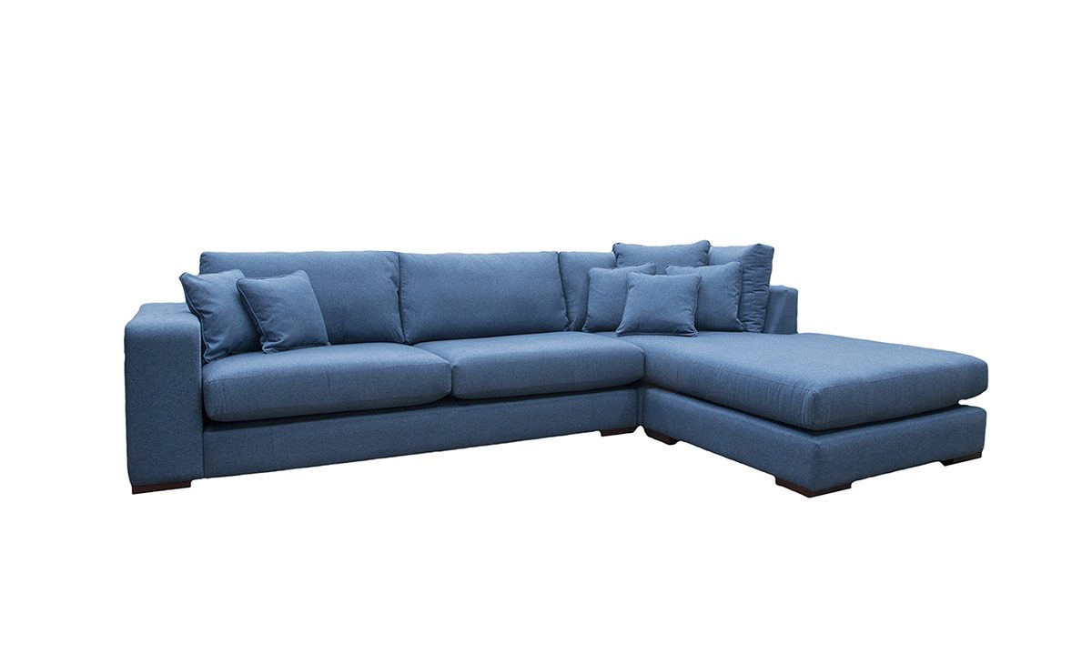 Colorado Corner Chaise Sofa Tweed Navy