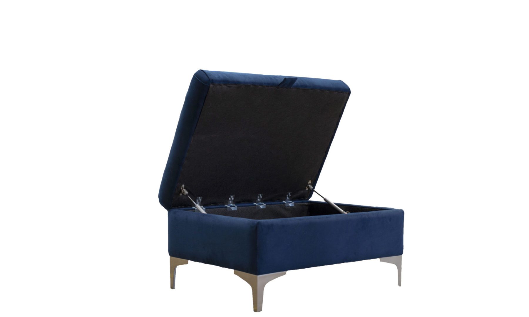 Baltimore Footstool With Storage Plush Indigo