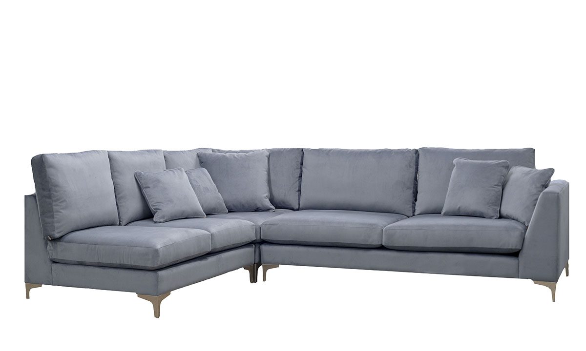 Baltimore Corner Sofa Plush Nickel