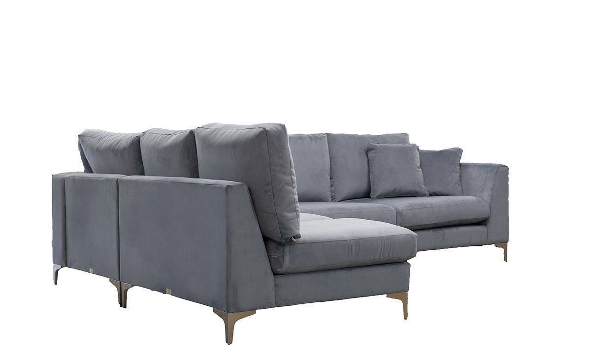 Baltimore Corner Sofa Plush Nickel