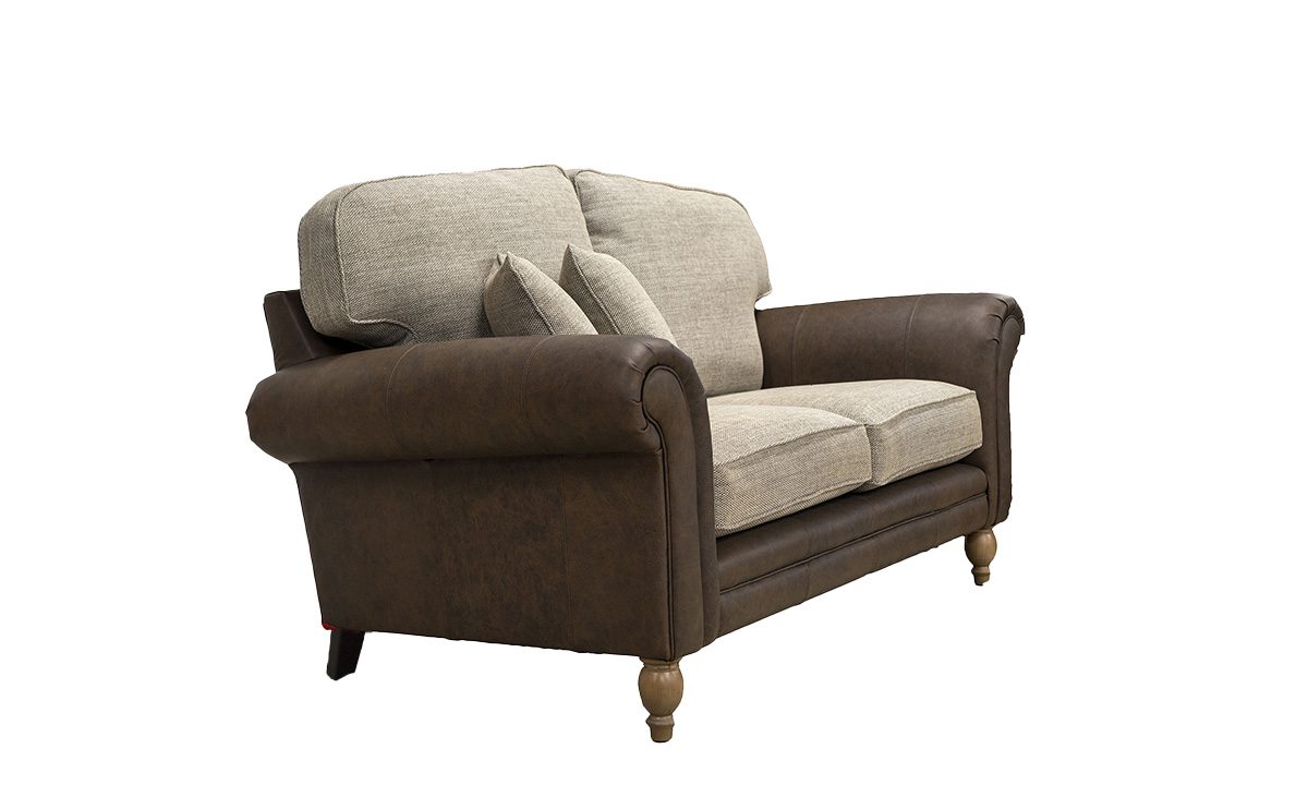 Eloise 2 Seater Sofa in Origin Totem Leather & Bravo Mocha - 520317