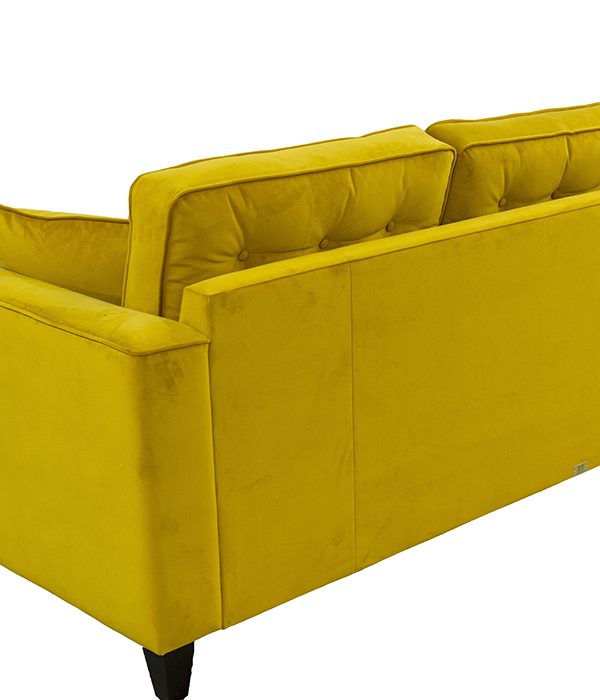 Boland 4 Seater Chaise End Sofa in Plush Turmeric