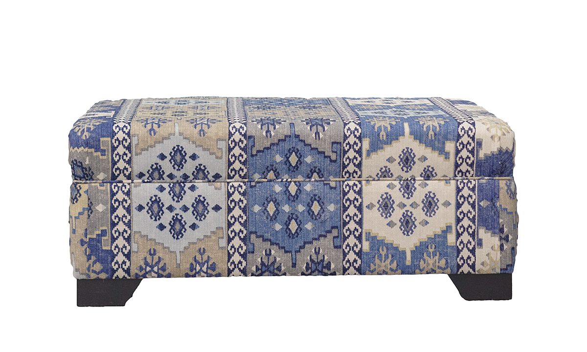 Monroe Footstool in Anthrolopy Denim