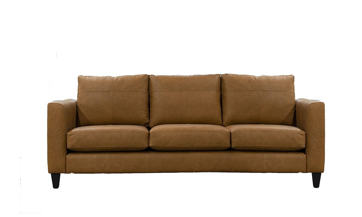 Leather Solo 3 Seater Sofa in Origin Pyramid 