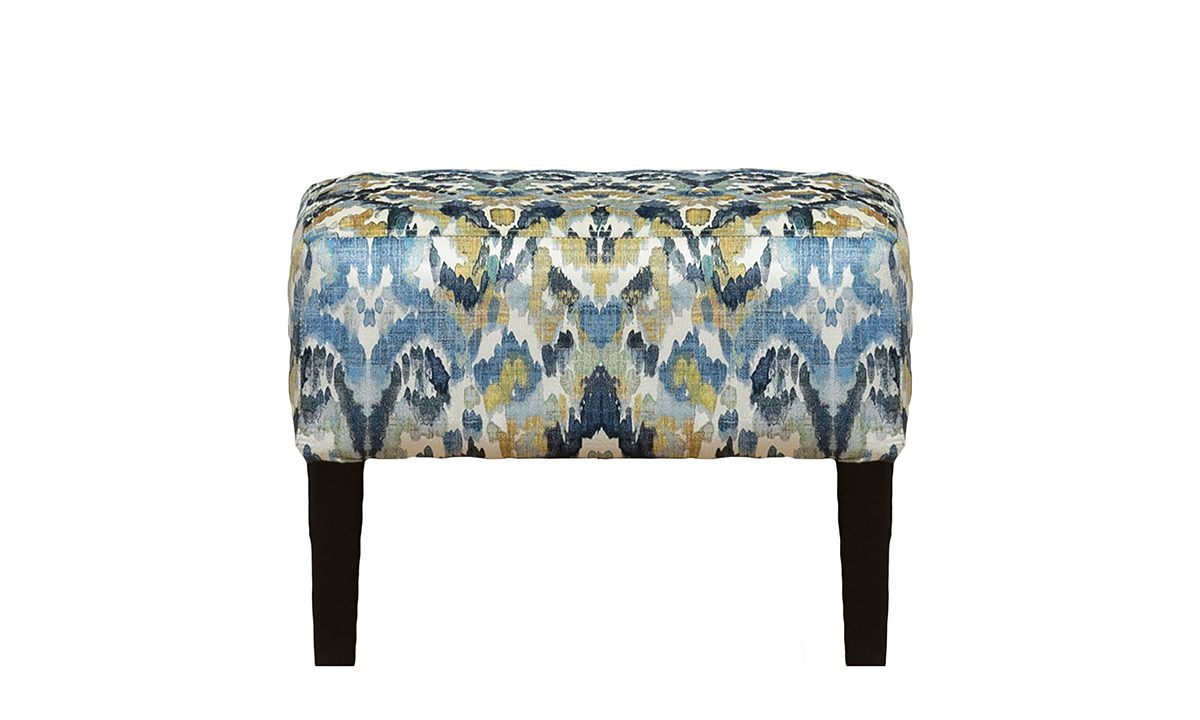 Harvard Footstool in Monet Winter Fabric