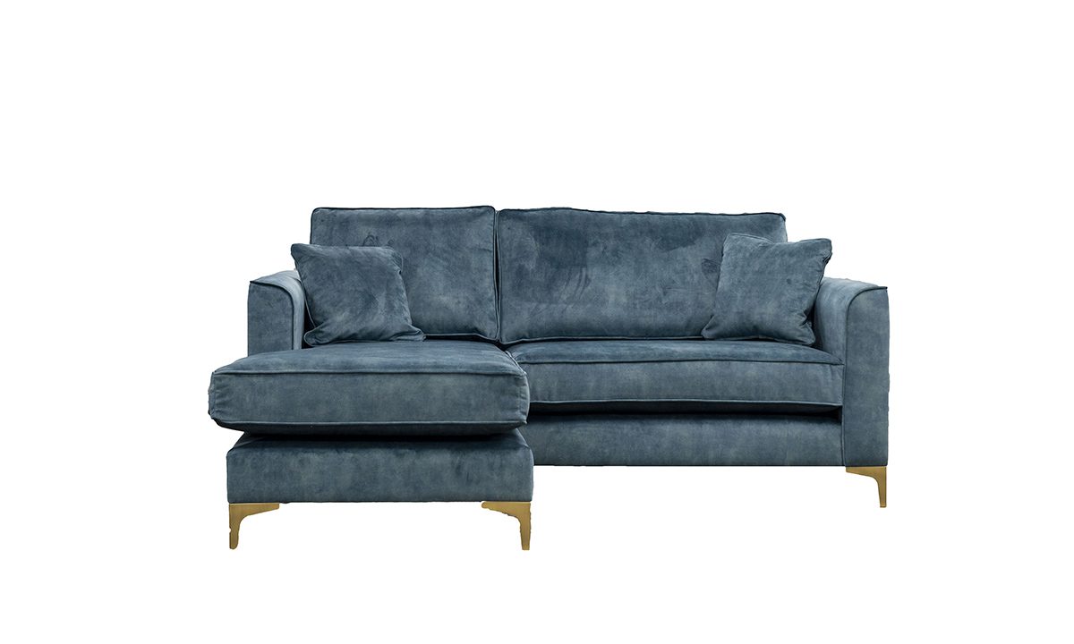 Bespoke Nolan 2 Seater Chaise End Sofa in Lovely Ocean - 406189