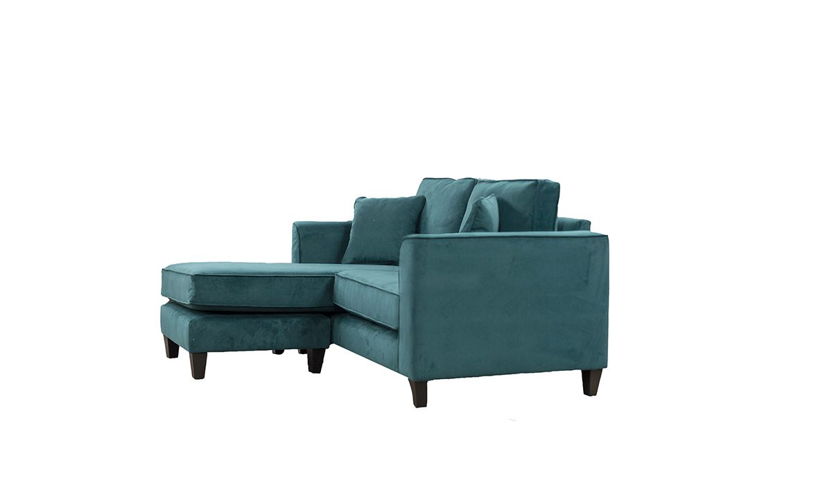 Nolan 2 Seater Chaise End Sofa in Plush Kingfisher
