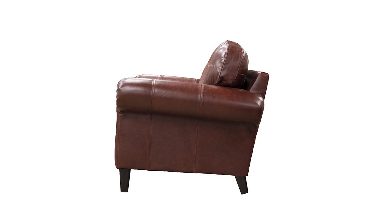 Leather Louis 2 Seater Sofa in Mustang Chestnut