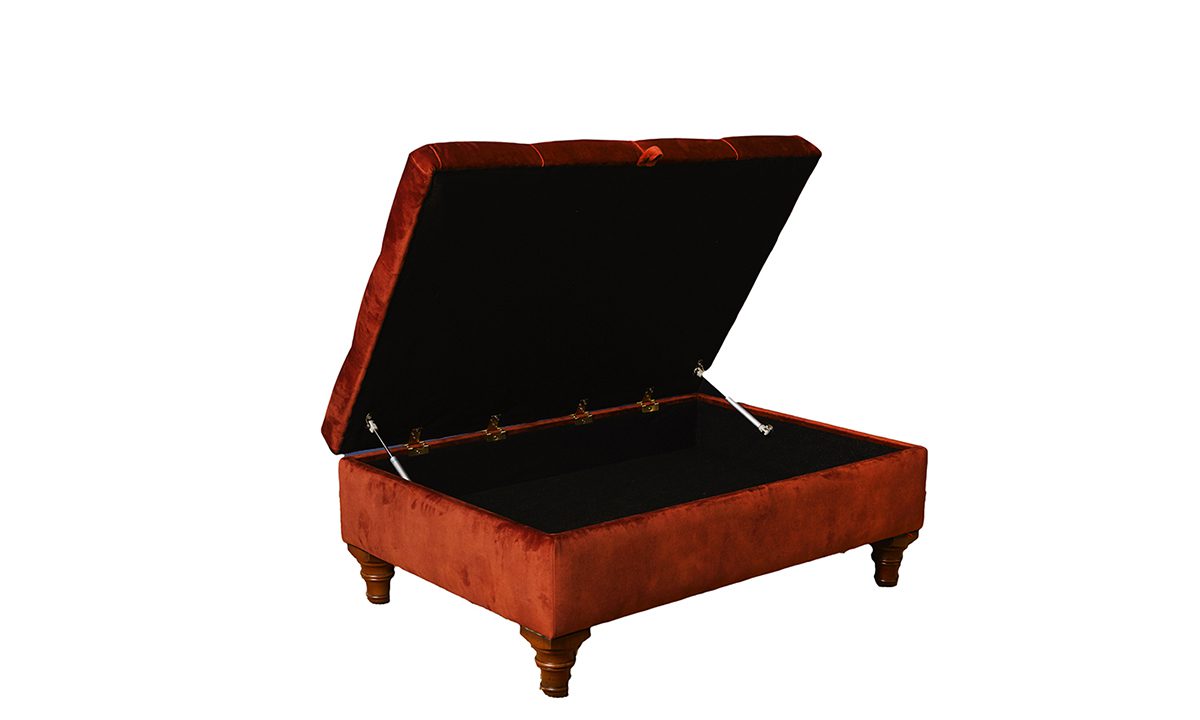 Ottoman Storage Deep Button Footstool
