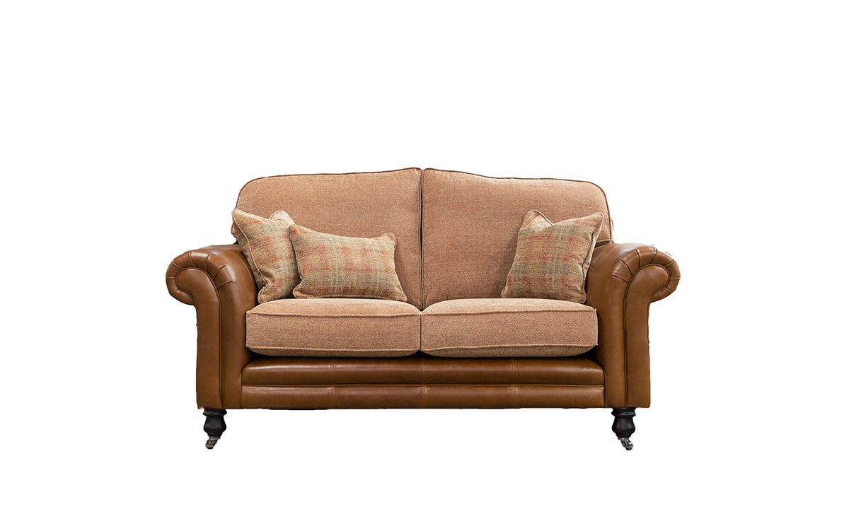Eloise 2 Seater Sofa, Mustang Leather & Jbrown Elgin 3 Terracotta