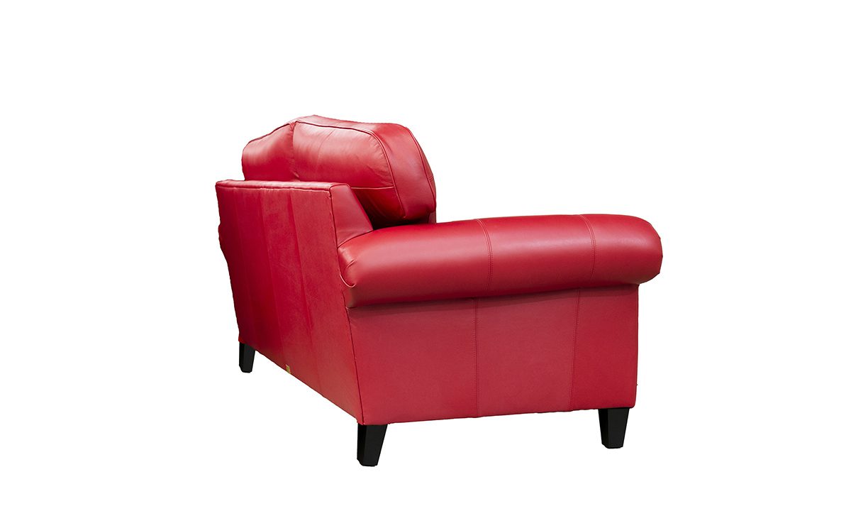 Leather Louis 3 Seater in Capri Poppy - 521529