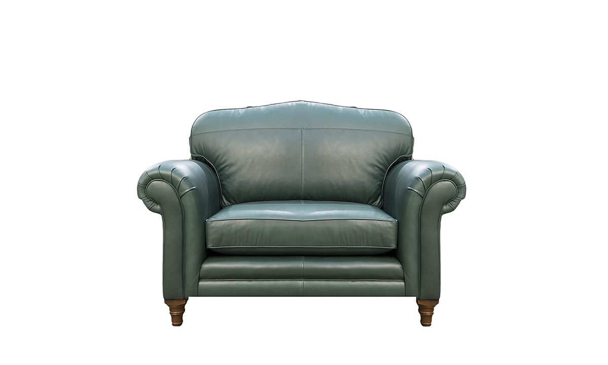 Leather Louis Love Seat Sofa 